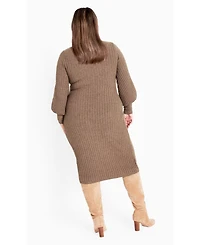 Avenue Women's Plus Size Sasha Rib Dress