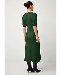 ellos Women's Fine Knit Midi Sweater Dress