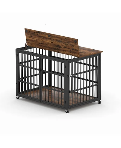 Airsurfer Dog Crate Wrought Iron Frame Door with Side Openings