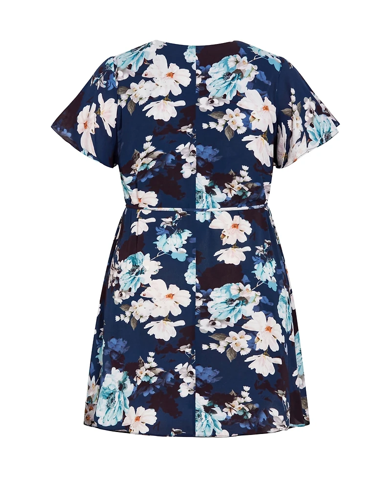 City Chic Women's Plus Megan Print Dress