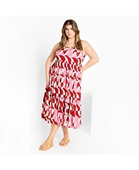 City Chic Plus Mystic Print Dress