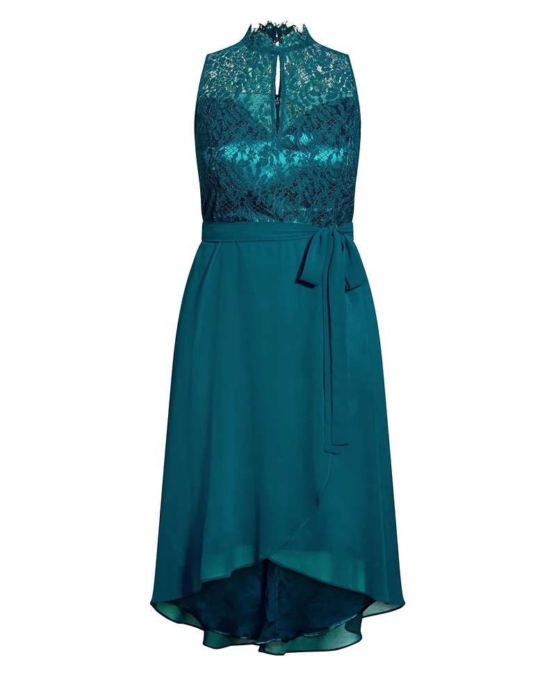 City Chic Women's Plus Hi Lo Lover Sweetheart Dress