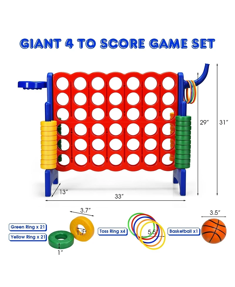 Sugift 2.5Ft 4-to-Score Giant Game Set