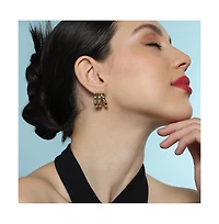 Women's The Triad-Line Hoop Earrings - California Gold