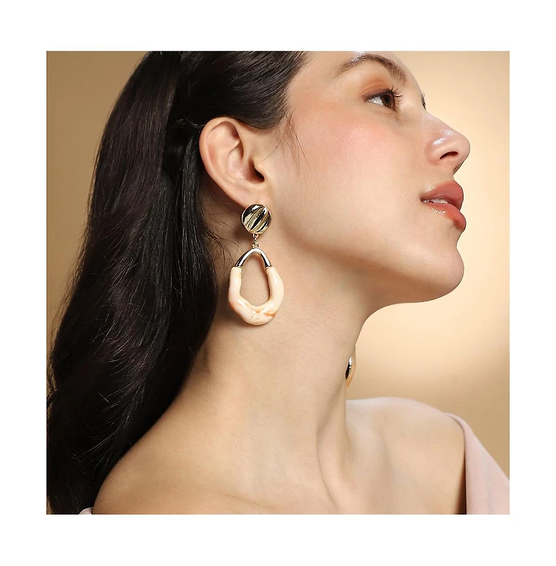 Women's The Calacatta Drop Earrings - California Gold