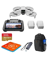 Dji Flip Drone Fly More Combo with Rc 2 Remote Controller + Backpack + Sd Card + Landing Pad, Card Reader