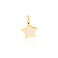 The Lovery Pink Pearl Star Charm 14K Gold