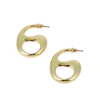 Women's The Mid-Gloss Bolt Hoop Earrings - California Gold