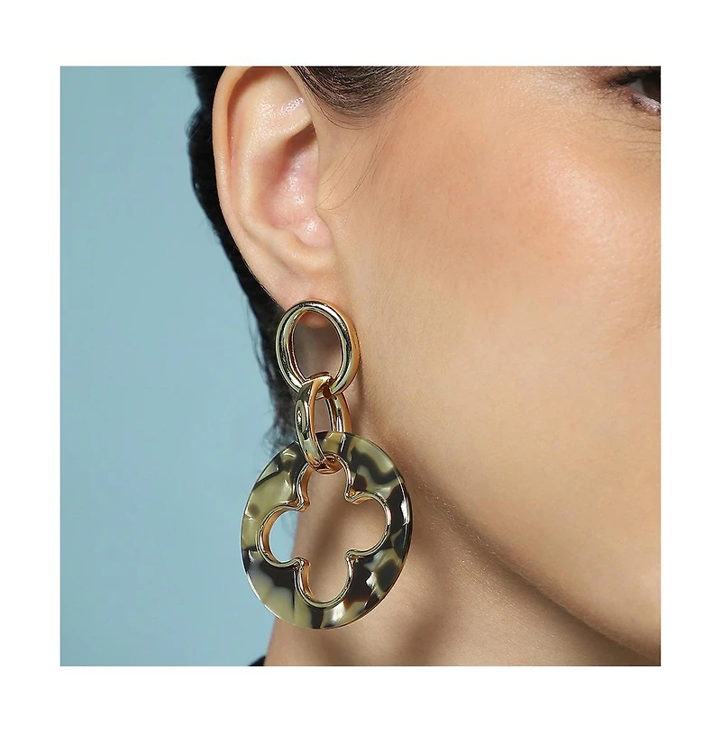 Women's The Clover-Tortoiseshell Drop Earrings