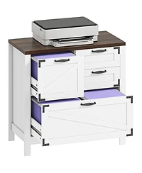 Homcom 4 Drawer File Cabinet Filing Cabinet for Letter/A4/Legal Files