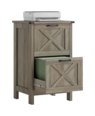 Homcom Vertical File Cabinet with 2 Drawers for A4 Letter Size, Light