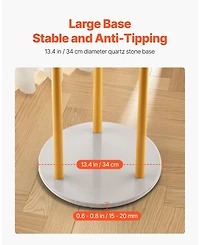 Slickblue Freestanding Coat Rack Stand with Quartz Stone Base and 9 Hooks