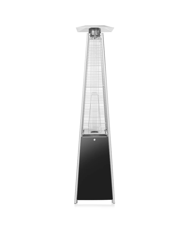 Casafield Outdoor Patio Heater with Dancing Flame Stainless Steel, Uses Standard 20lb Lp Propane Gas Tank