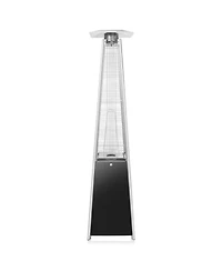 Casafield Outdoor Patio Heater with Dancing Flame Stainless Steel, Uses Standard 20lb Lp Propane Gas Tank