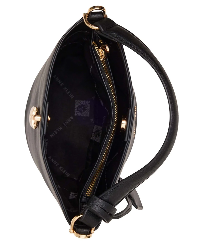 Anne Klein Small Lock Bucket with Convertible Strap