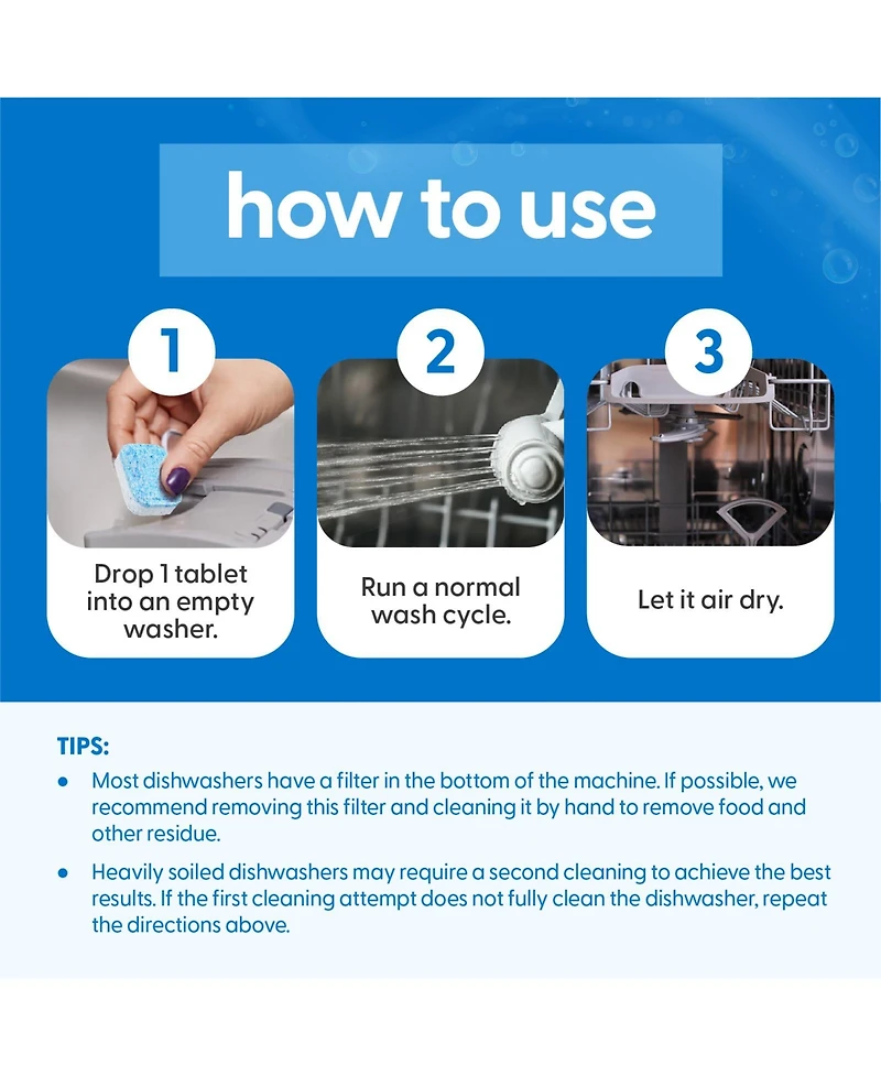 M3 Naturals Dishwasher Cleaner, Apple, 24ct