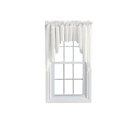 Ellis Curtain Stacey 3" Rod Pocket High Quality Fabric Solid Color Window Lined Swag Set