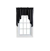 Ellis Curtain Stacey Lined 3" Rod Pocket High Quality Fabric Solid Color Window Swag Set 126"x36