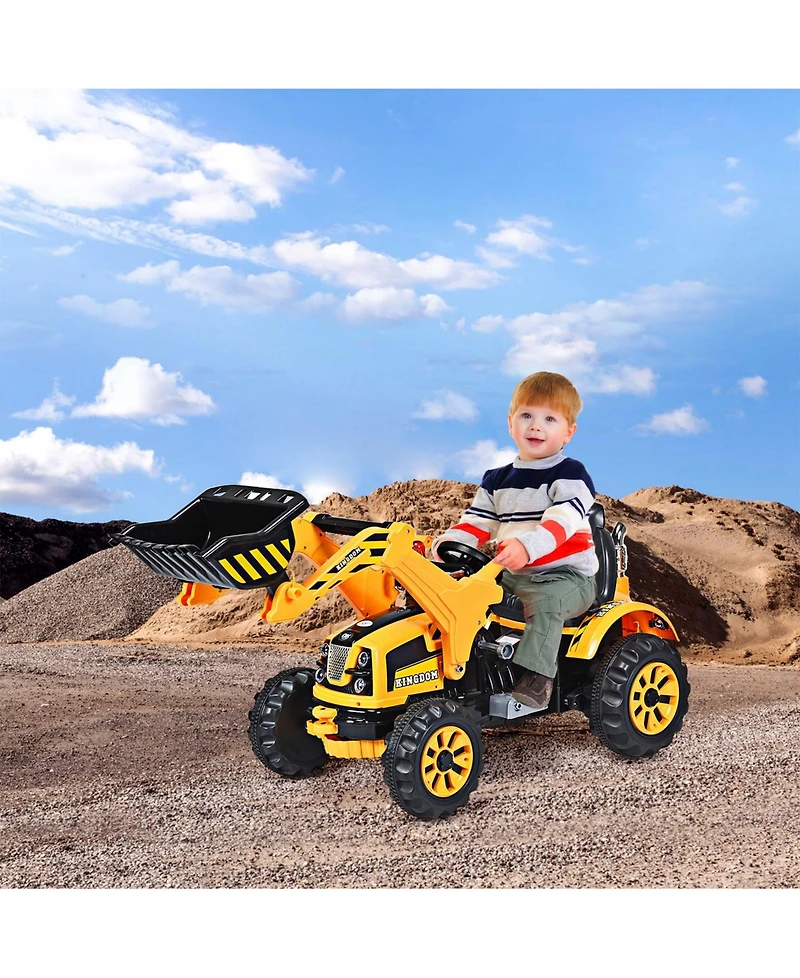 Sugift 12 V Battery Powered Kids Ride on Dumper Truck