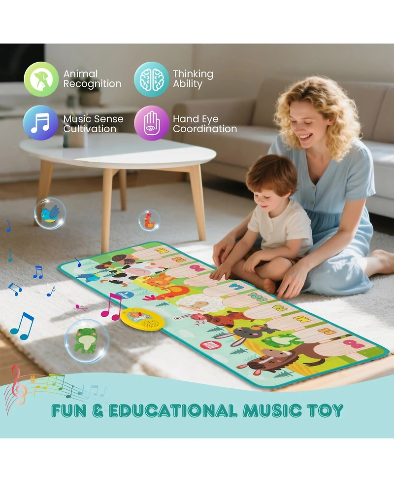 Kids Musical Mat Indoor Outdoor Animal Farm Piano