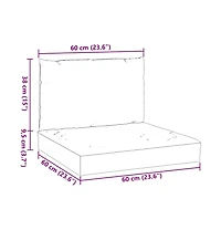 vidaXL Pallet Cushion Melange Anthracite Foam fiber and polyester
