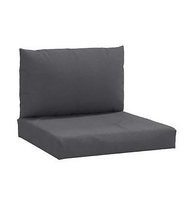 vidaXL Pallet Cushion Melange Anthracite Foam fiber and polyester
