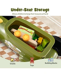 Mecale Ride on Toy with Steering Wheel and Train Whistle Sound Button