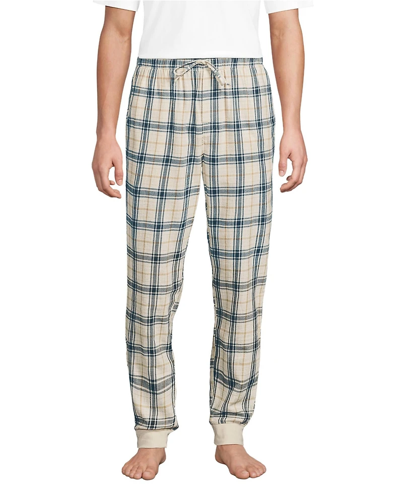 Lands' End Big & Tall Flannel Jogger Pajama Pants