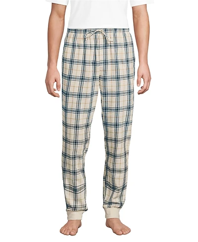 Lands' End Big & Tall Flannel Jogger Pajama Pants