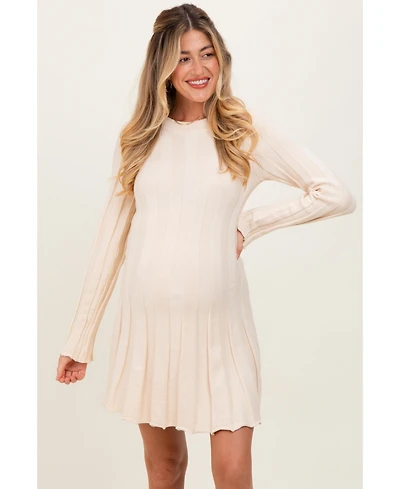 Pinkblush Maternity Olive Wide Rib Mini Sweater Dress