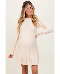 Pinkblush Maternity Olive Wide Rib Mini Sweater Dress