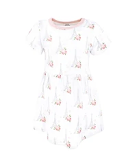 Hudson Baby Toddler Girls Cotton Dresses, Bonjour Paris