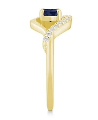 Macy's Gemstone and Diamond Ring (1/6 ct. t.w.) 10k White Gold (also Yellow Gold)