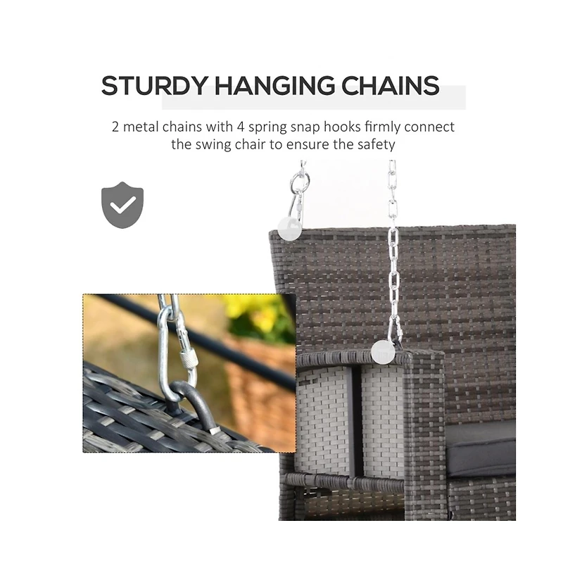 Outdoor Patio Swing for Garden, Deck, or Porch Seating