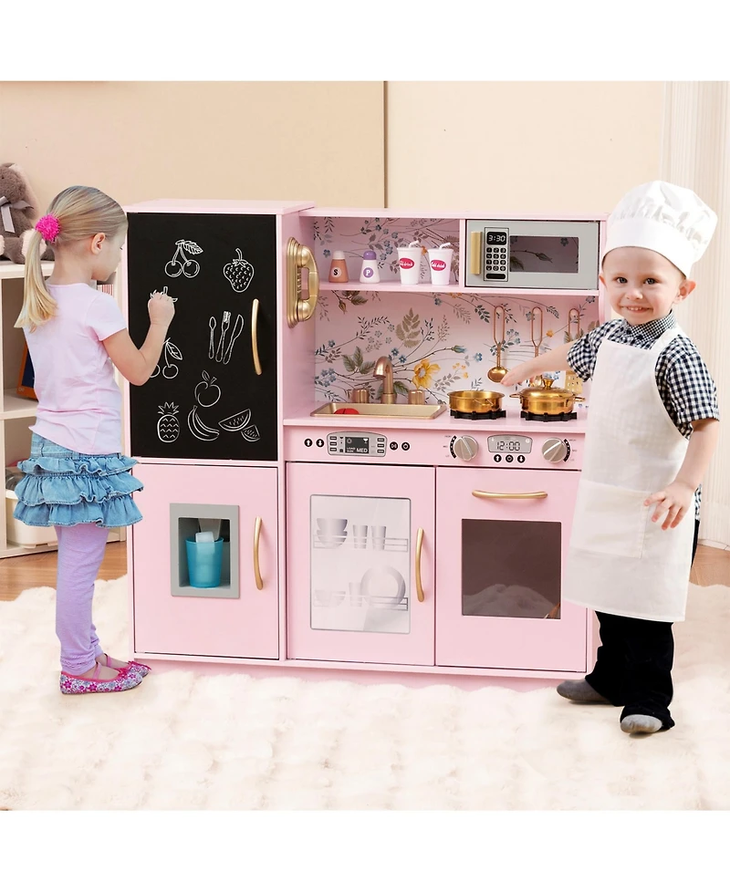 Sugift Toddler Pretend Play Kitchen for Boys and Girls 3-6 Years