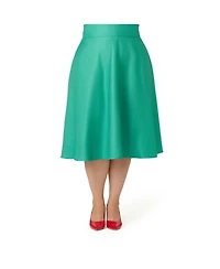 Unique Vintage Plus Retro Style High Waist Vivien Swing Skirt