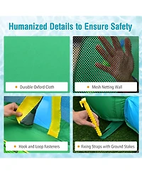 Sugift Inflatable Water Slide Park with Upgraded Handrail, Outdoor Play Structure without Blower