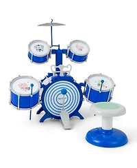 Mecale Kids Drum Set Educational Percussion Musical Instrument Toy with Bass Drum