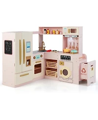 Mecale Corner Play Kitchen with Lights and Sounds for Ages 3+