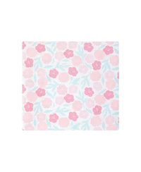 Hudson Baby Infant Girls Cotton Flannel Receiving Blankets 4-Pack, Pink Daisies, One Size