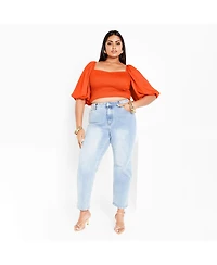 City Chic Women's Poppie Print Top