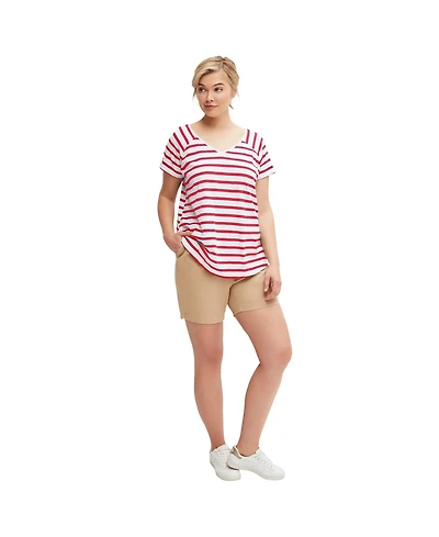 ellos Plus Rounded V-Neck Tee