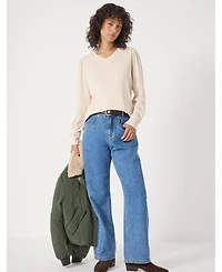 Hush Women's Emily V-Neck Puff Sleeve Top