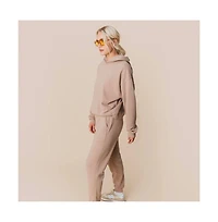 Ocio Women's Organic Cotton Teddy Oversized Hoodie