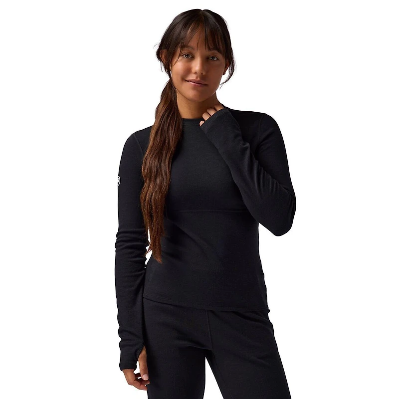 Backcountry Women's Cedars Rws Merino Mid-Wt Baselayer Crew Top Midweight Long Underwear Tops