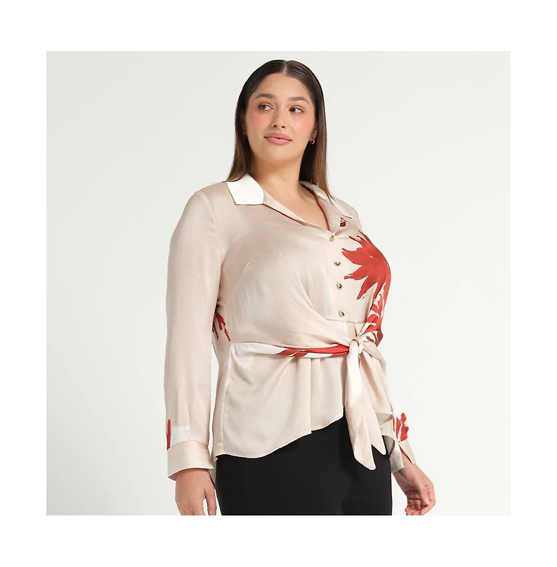 Estelle Women's Collared Long Sleeve Tops & Tees