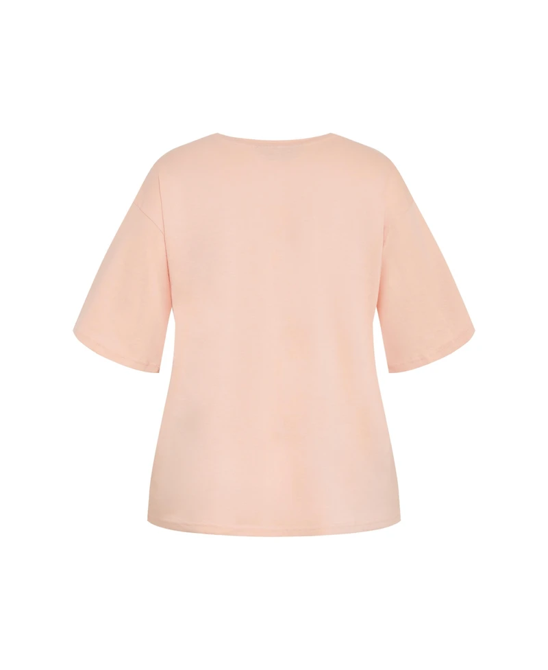 City Chic Women's Oversized Angels Tee