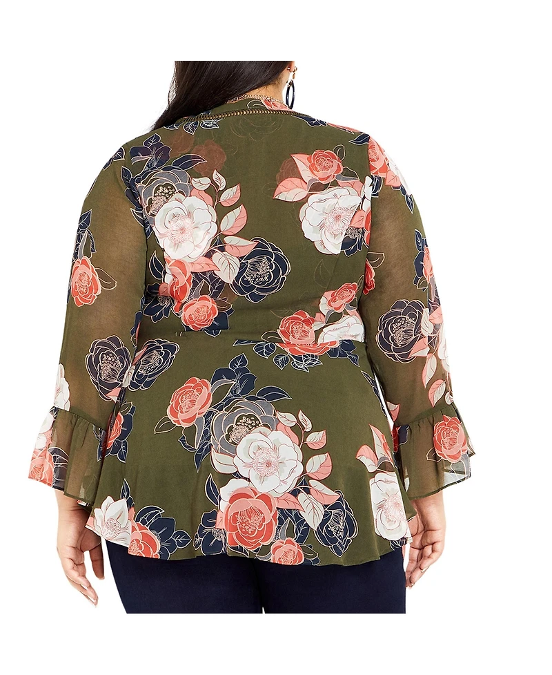 City Chic Women's Mya Wrap Top