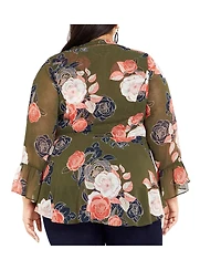 City Chic Women's Mya Wrap Top