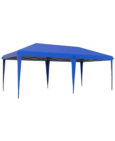Outsunny 10' x 20' Pop Up Canopy Tent, Outdoor Gazebo & Carry Bag,